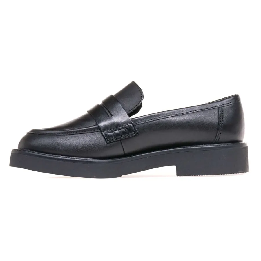 Marco Tozzi Black Leather Loafers for Casual Wear