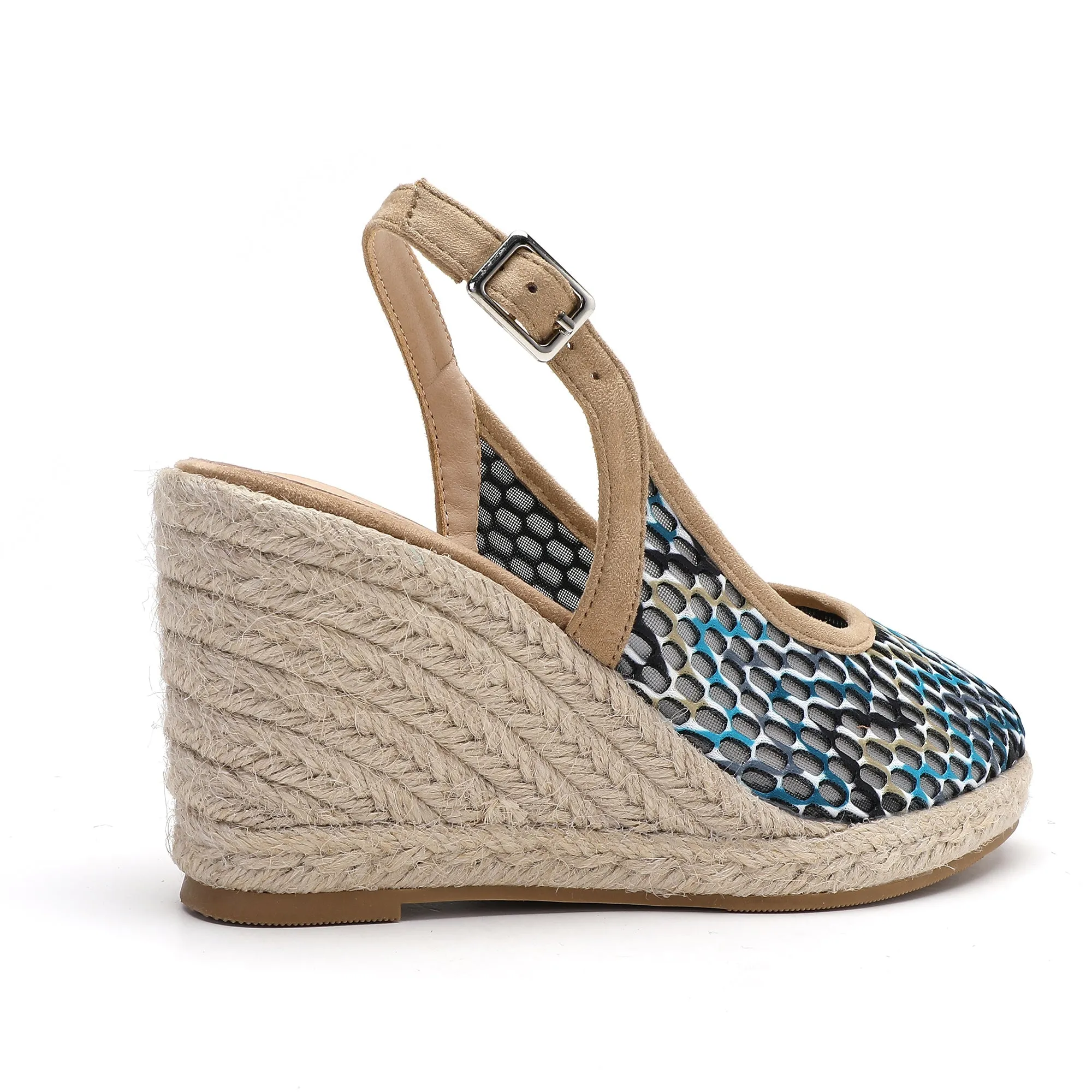 Marilyn Blue Beige Espadrilles