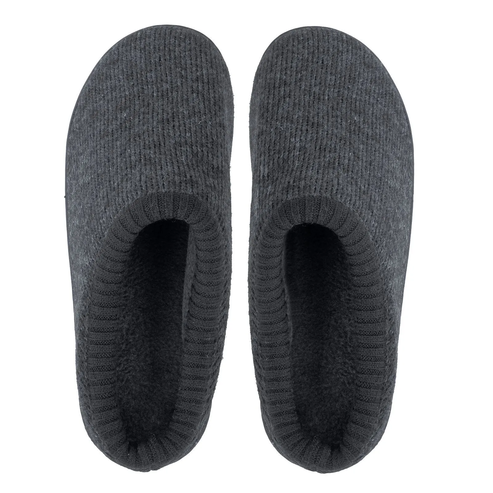 Mens Knitted Mule Slippers With Soft Fleecy Lining Non-Slip