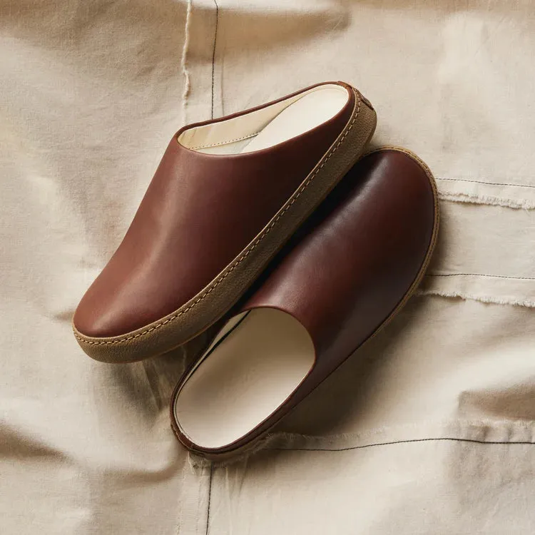 Men's Olukai Hamani Leather Mules Color: Toffee / Tan