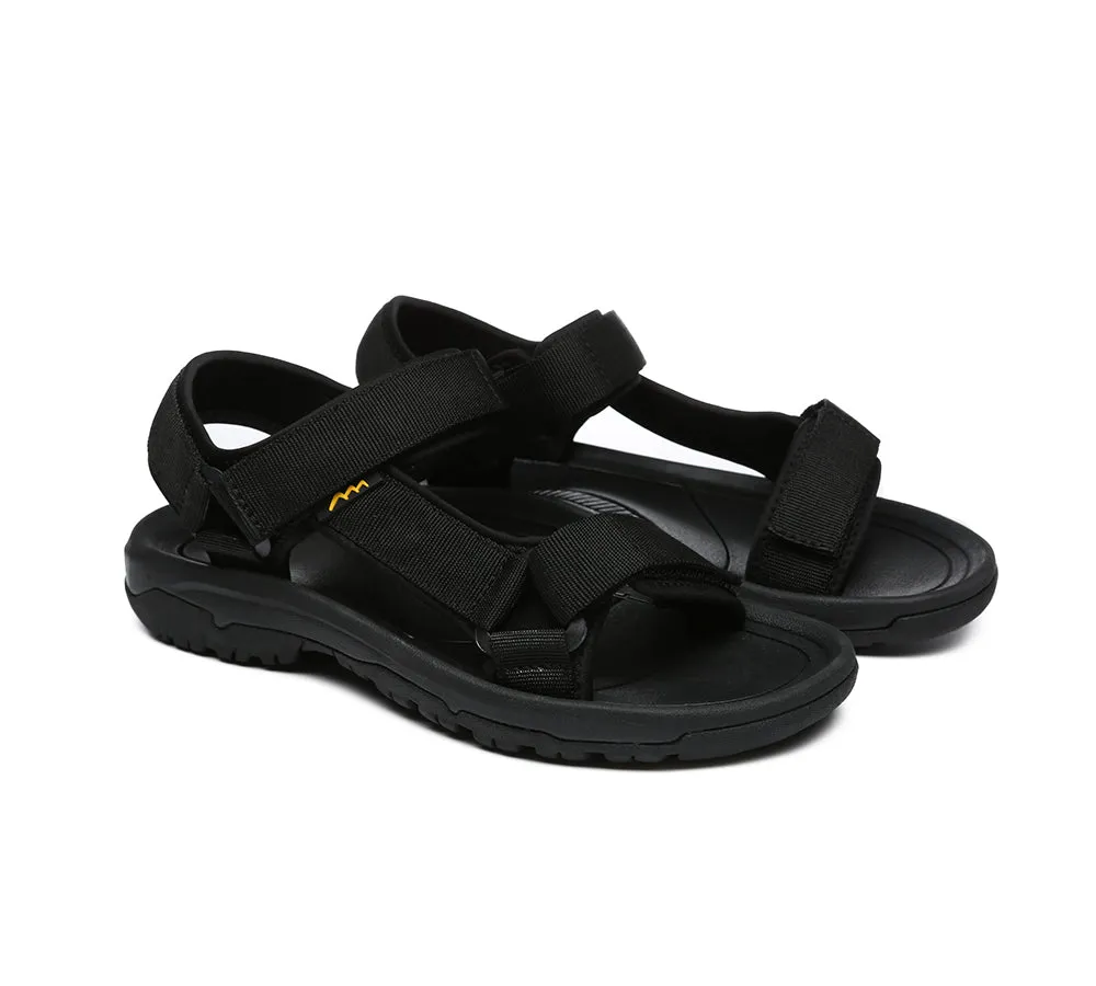 Men's Summer Sandals Black Strap Sandals Luciano