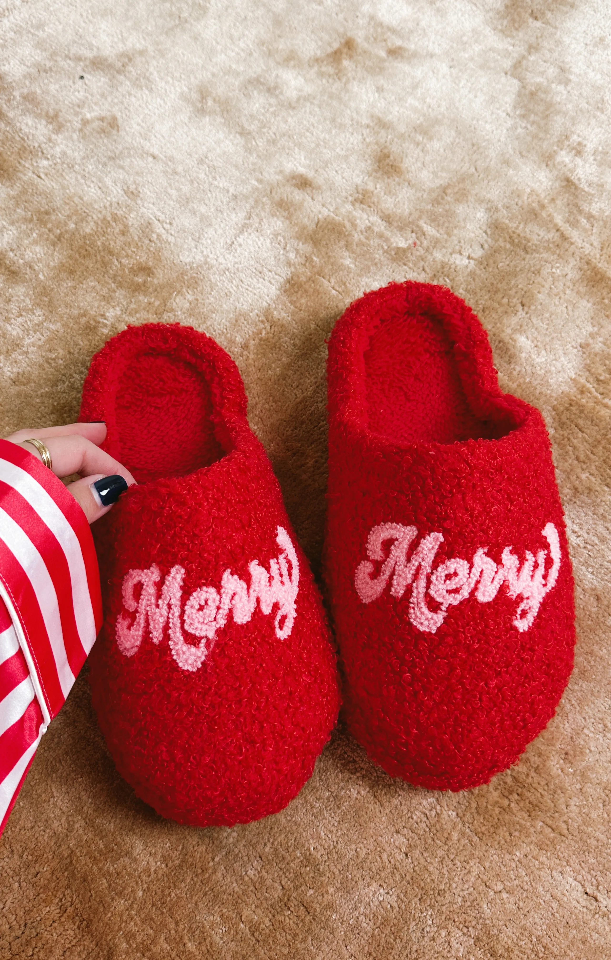 Merry Slippers ~ Red