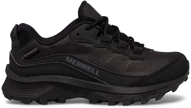 Moab Speed Low Waterproof Merrell Hiking Shoes, Triple Black