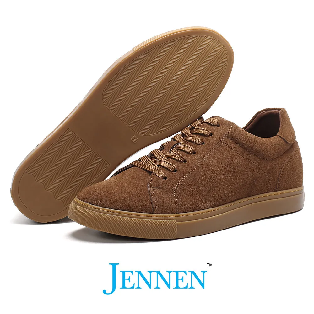 Mr. Jackie 7cm | 2.8 inches Brown Taller Casual Suede Sneakers