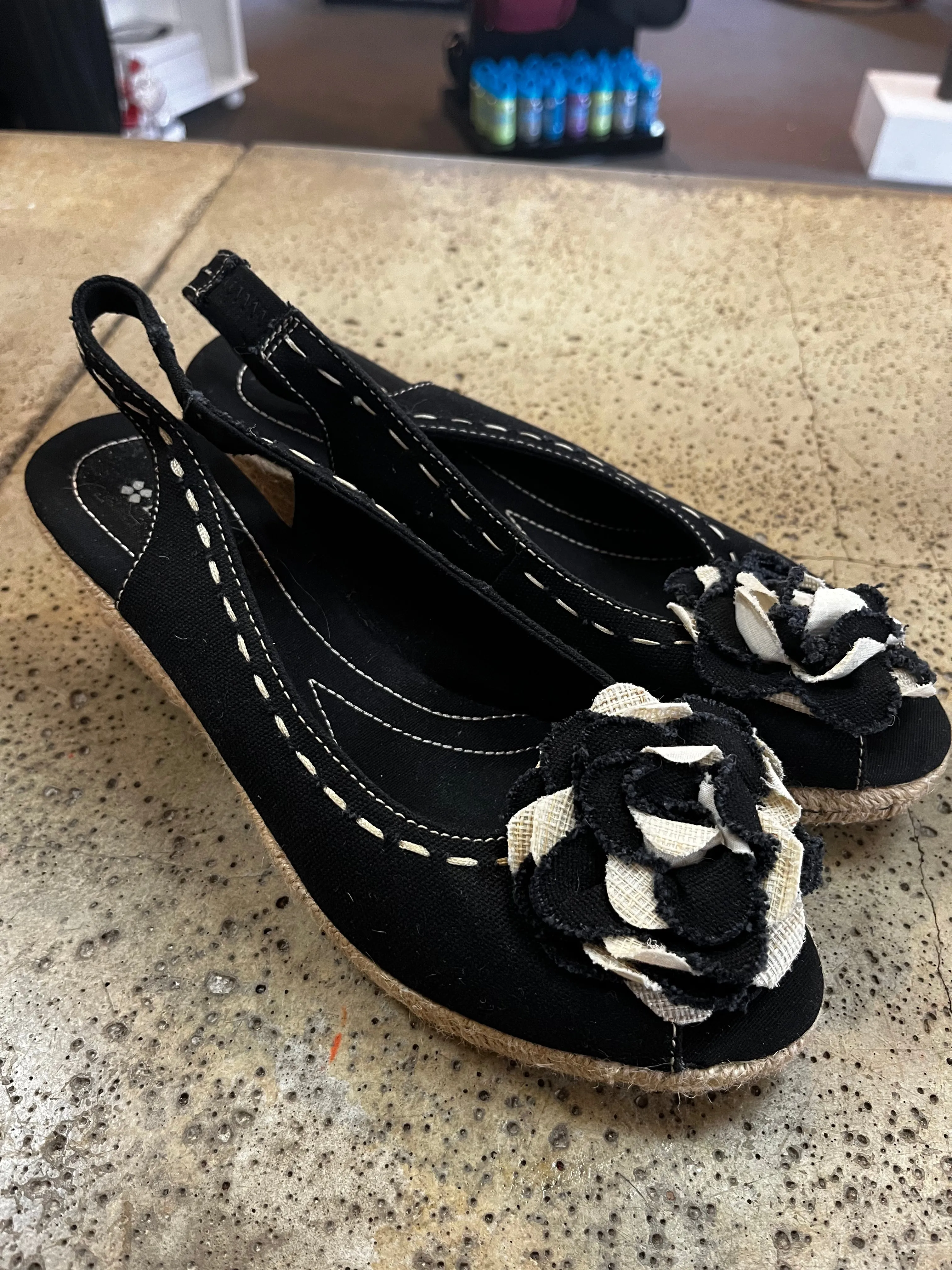 Naturalizer Black Wedges (Size 8.5)