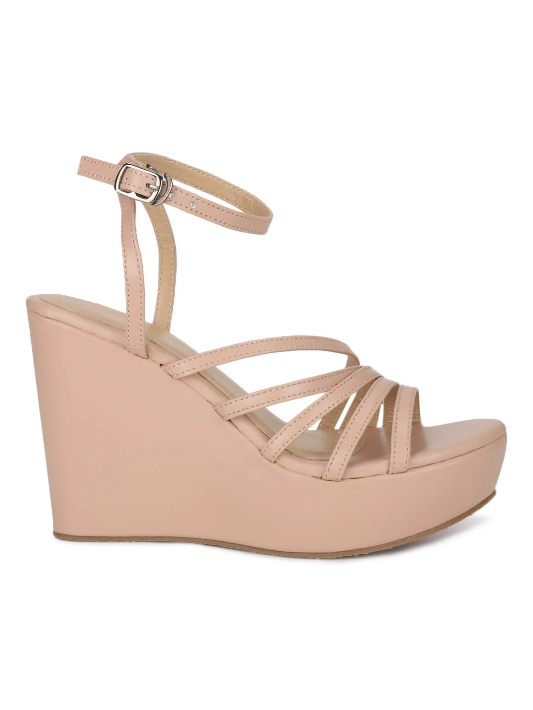 Nude PU Wedges Sandal (TC-ST-1017-NUD)