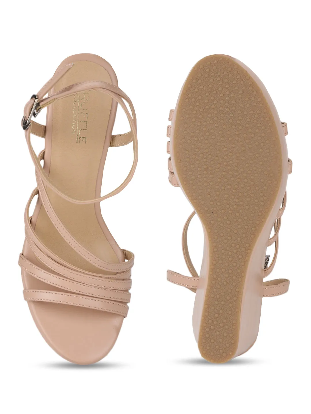 Nude PU Wedges Sandal (TC-ST-1017-NUD)