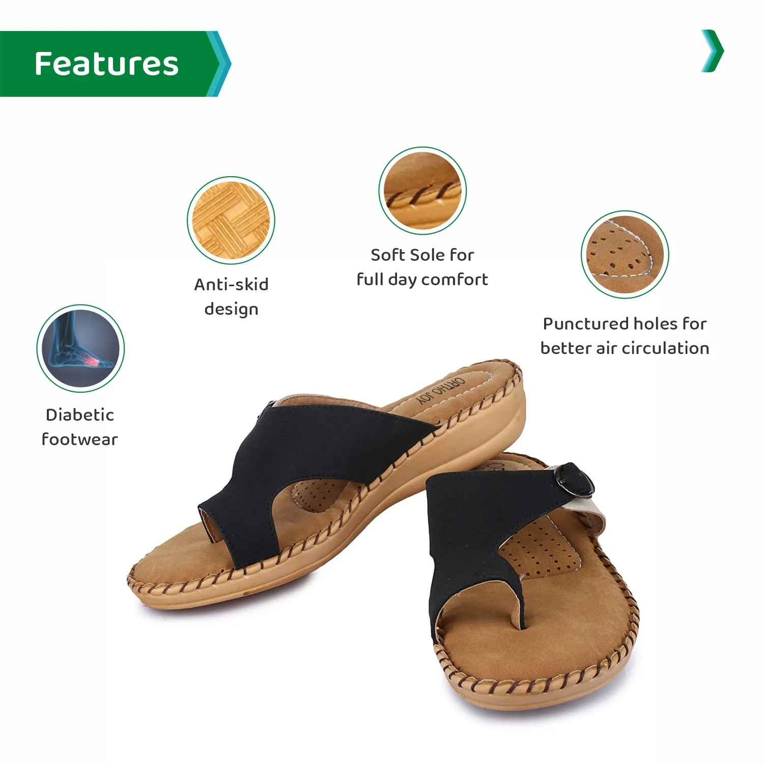 ORTHO JOY Extra-Soft Women's Doctor Slippers