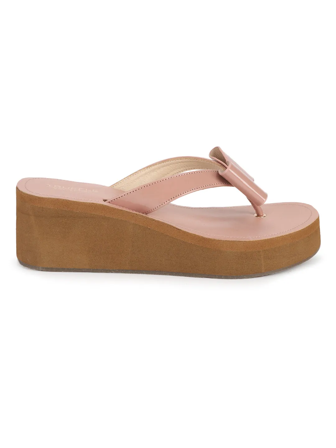 Peach Patent Slip-On Wedges (TC-MSI-477-PEAC)