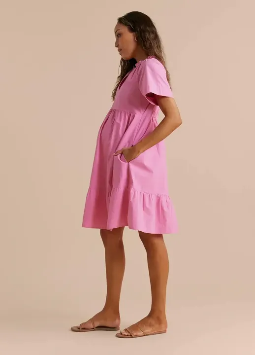 Raglan Mini Dress - Pink