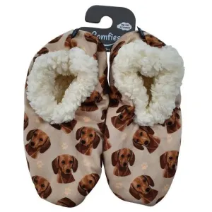 RED DACHSHUND SLIPPERS