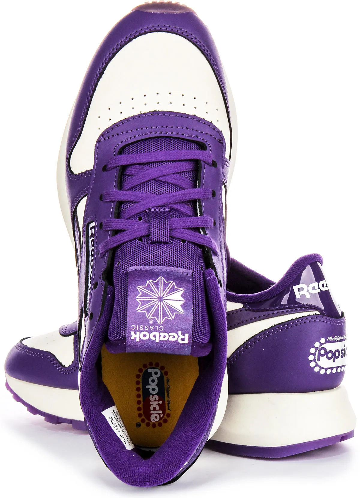 Reebok Classic Leather Popsicle In White Purple For Women