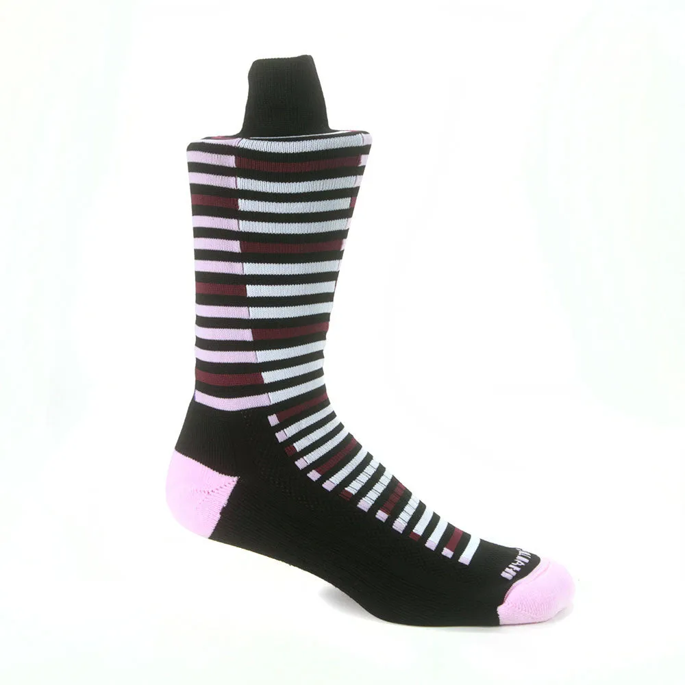 Remo Tulliani Pink Seminole Horizontal Stripes Socks