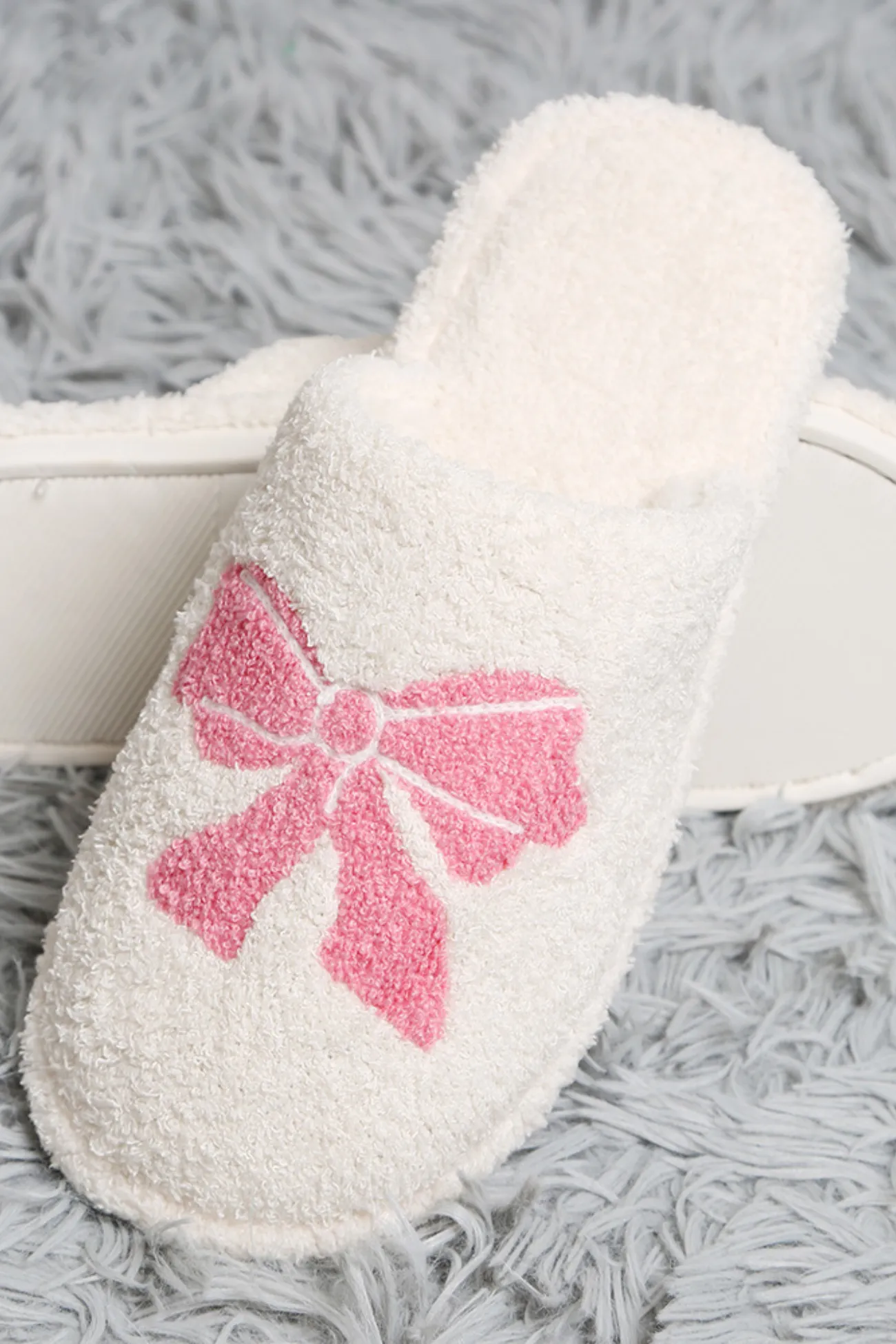 Ribbon Embroidered Soft Home Indoor Floor Slippers