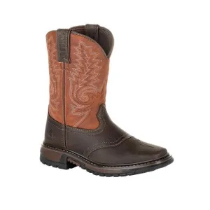 Rocky Children’s and Youth Original Ride Chocolate and Orange Western Boots RKW0257