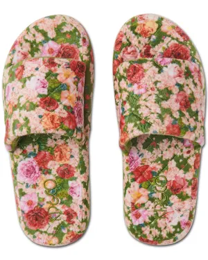 Rose Garden Quilted Velvet Adult Slippers