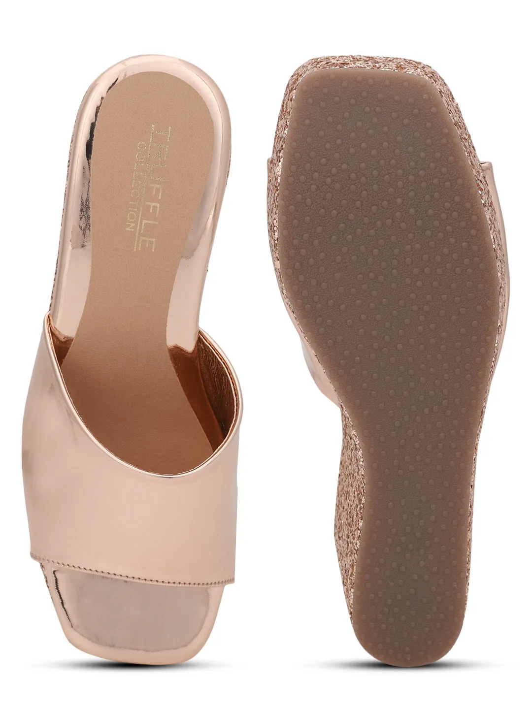 Rose Gold Patent Slip-On Wedges (TC-ST-010-RGLD)