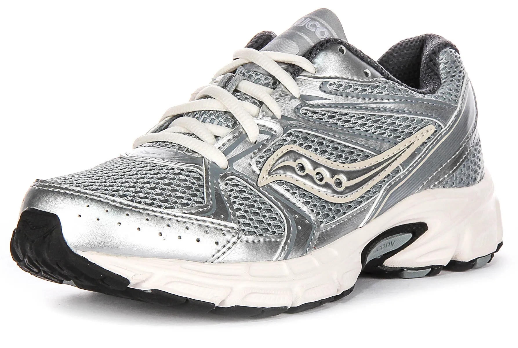 Saucony Ride Millennium In Silver white For Women