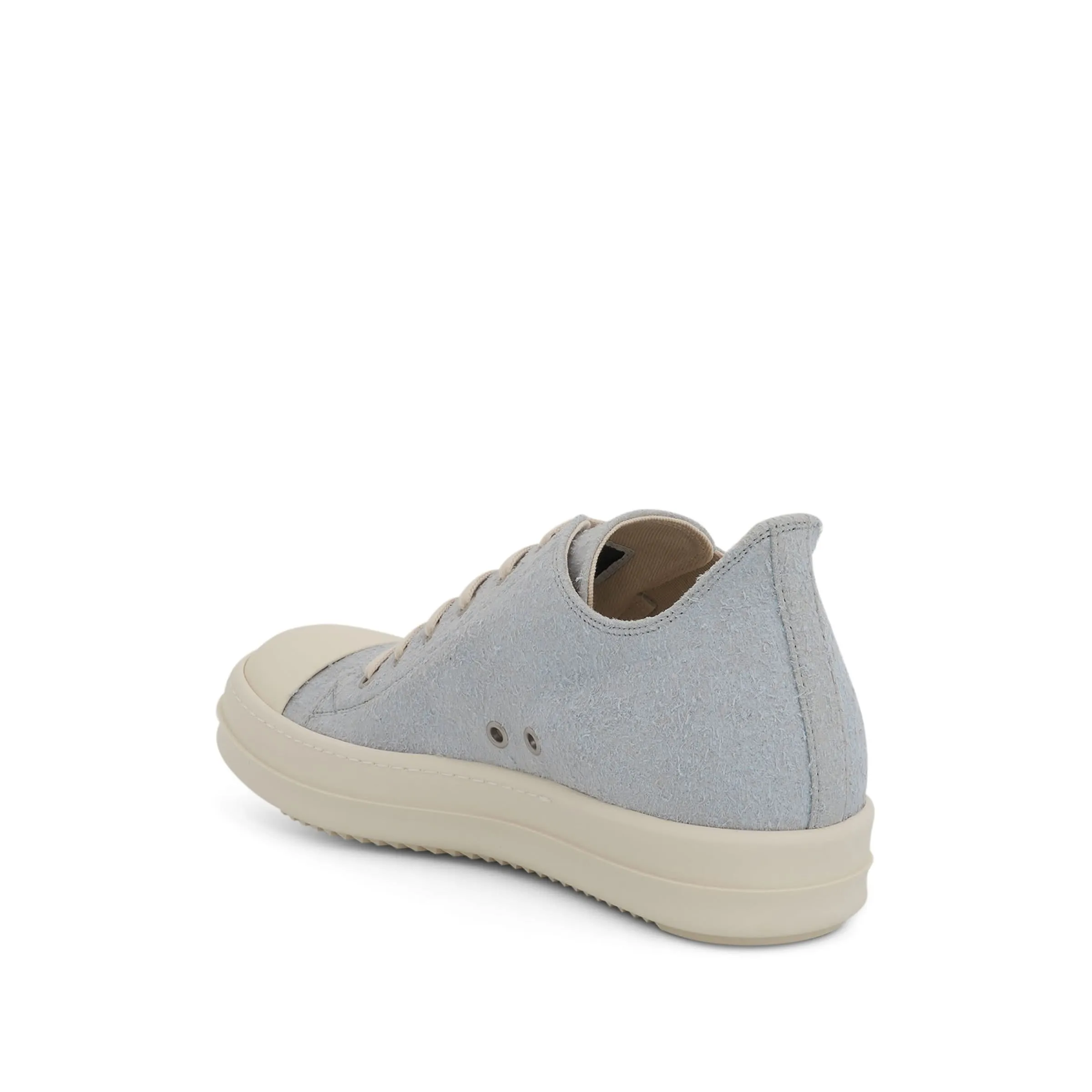 Shaggy Cotton Suede Low Sneakers in Oyster/Milk