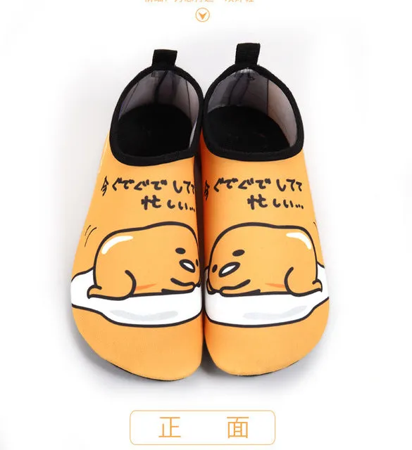 Skin-friendly Cartoon Print Soft Rubber Toddler Shoes For Beach Swim