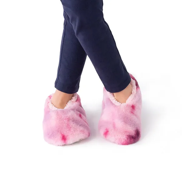 Snuggups Kids Tie Dye Pink Slippers Small