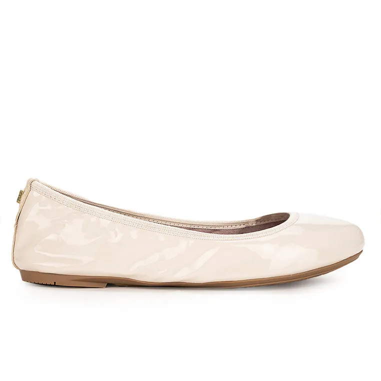 SOPHIA Ballet Flat Shoes - Beige Patent