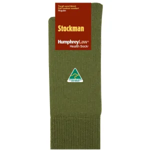 Stockman Work Socks in Khaki Green - Aussie Made