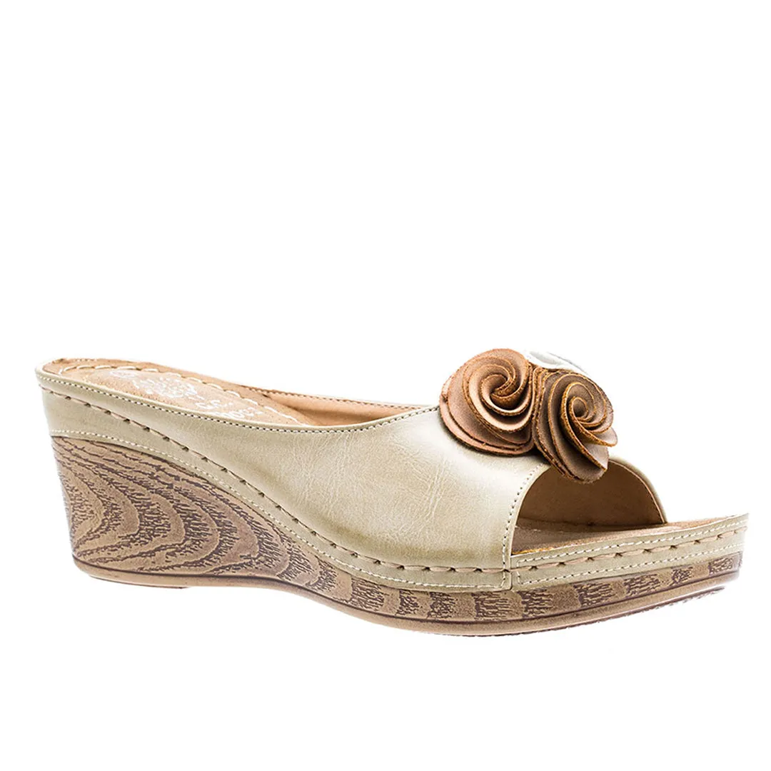 Sydney Natural Wedge Sandals