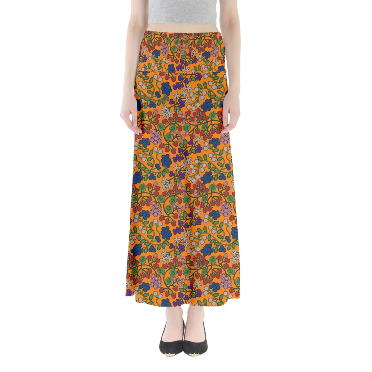 Takwakin Harvest Carrot Full Length Maxi Skirt