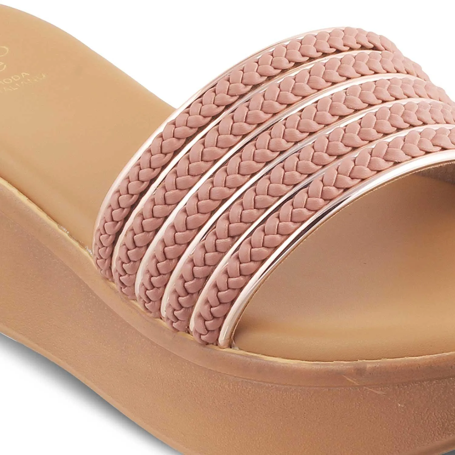 The Andiamo Pink Women's Platform Wedge Sandals Tresmode