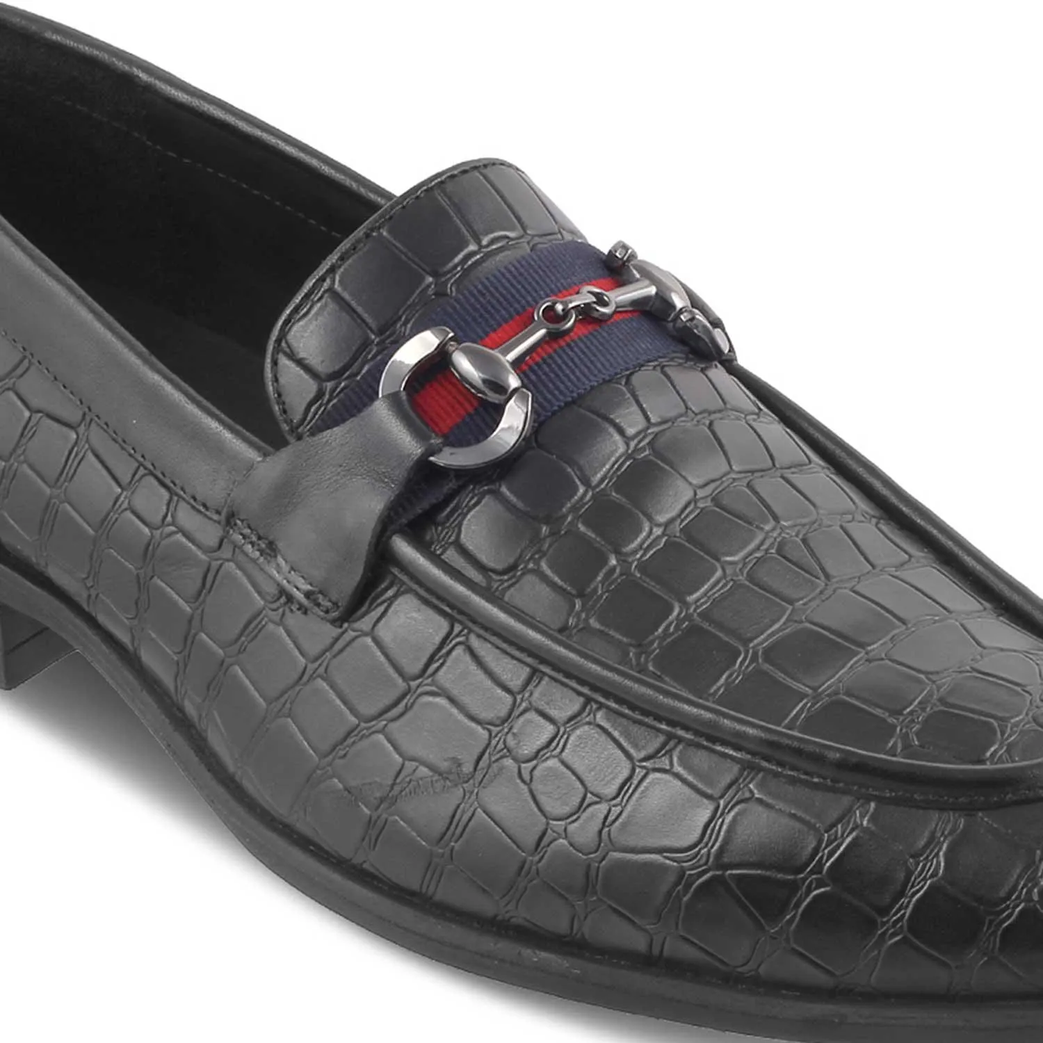 The Sweden Black Men's Leather Loafers Tresmode