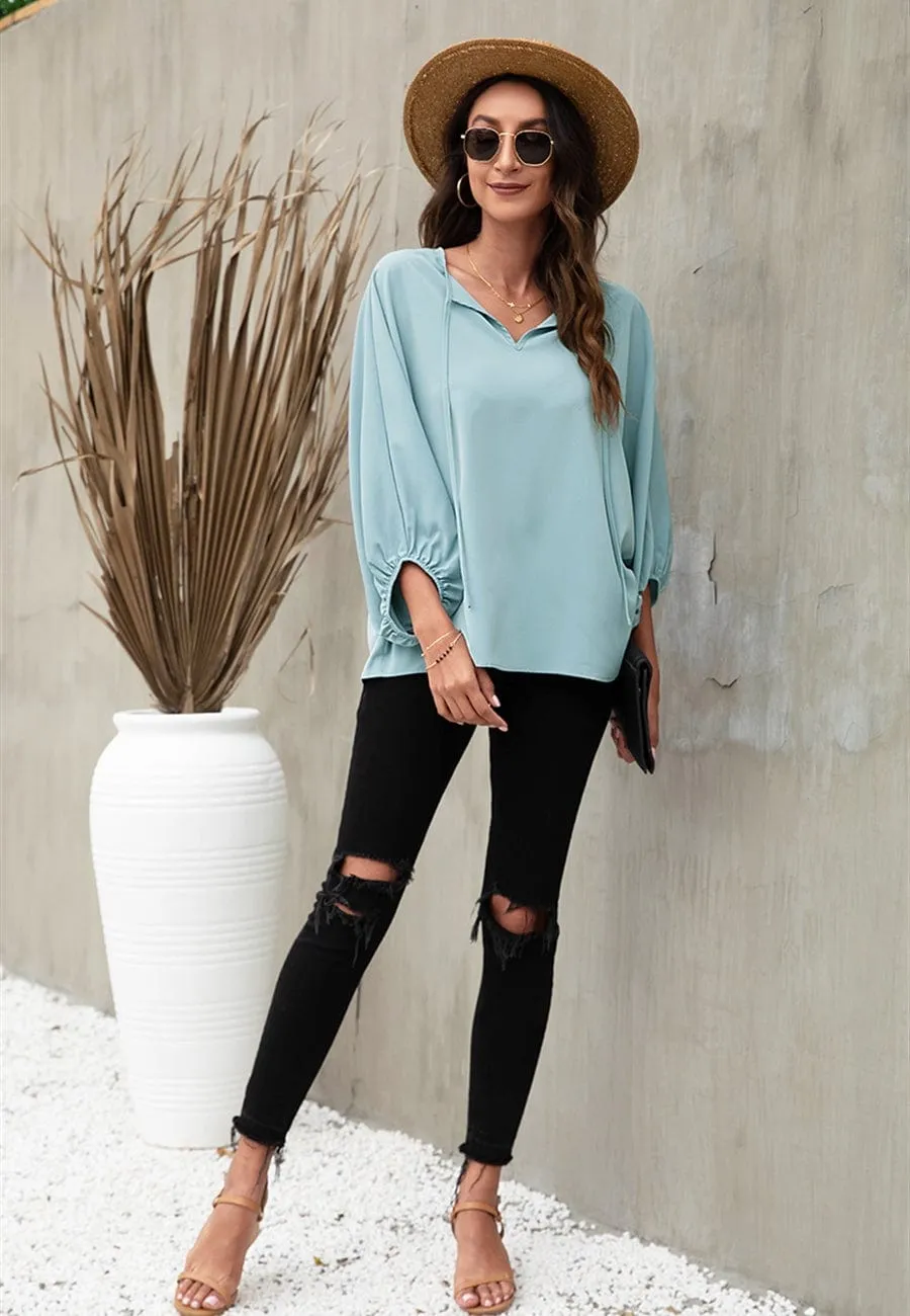 Tie Neck Classic Light Blouse