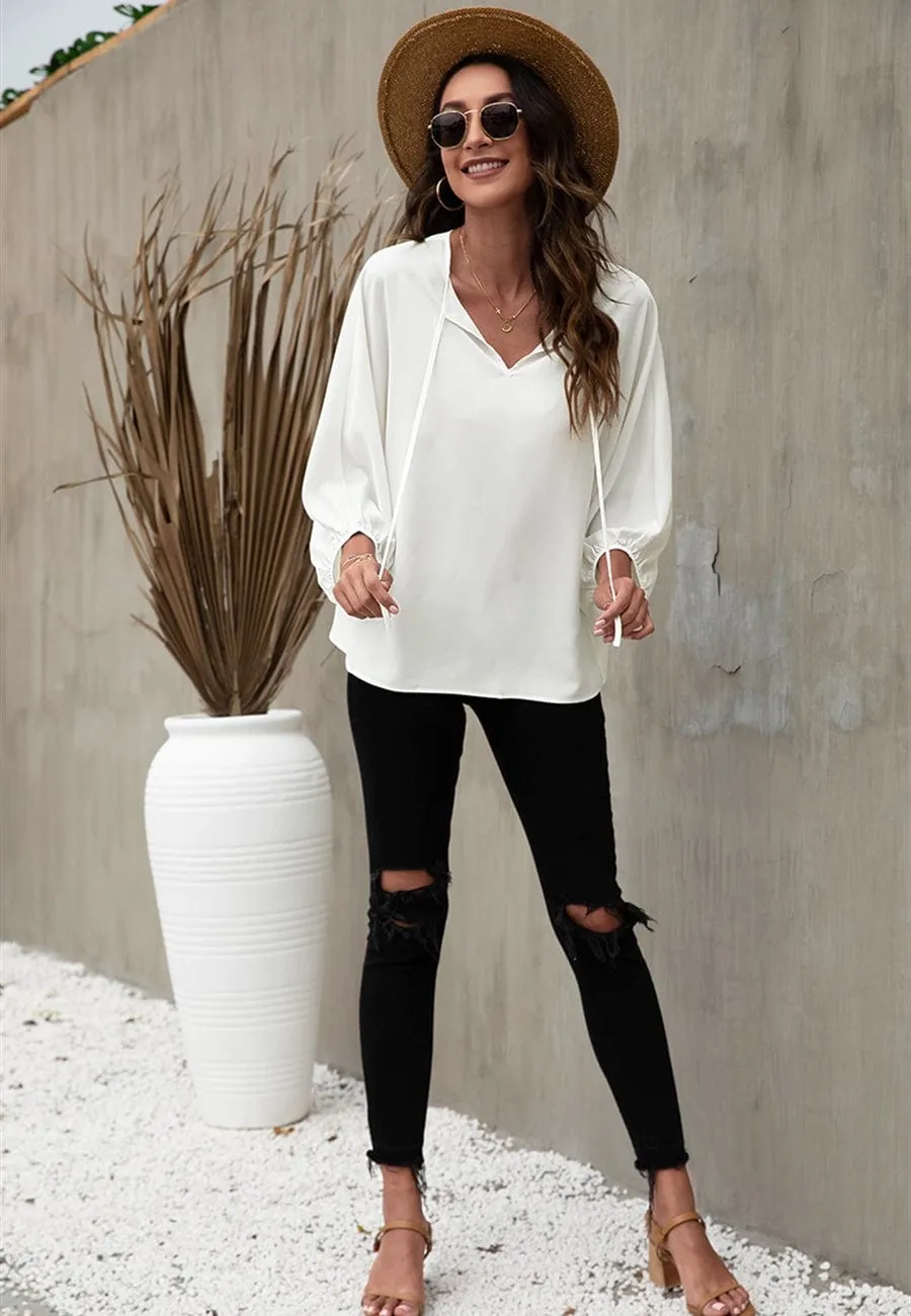 Tie Neck Classic Light Blouse