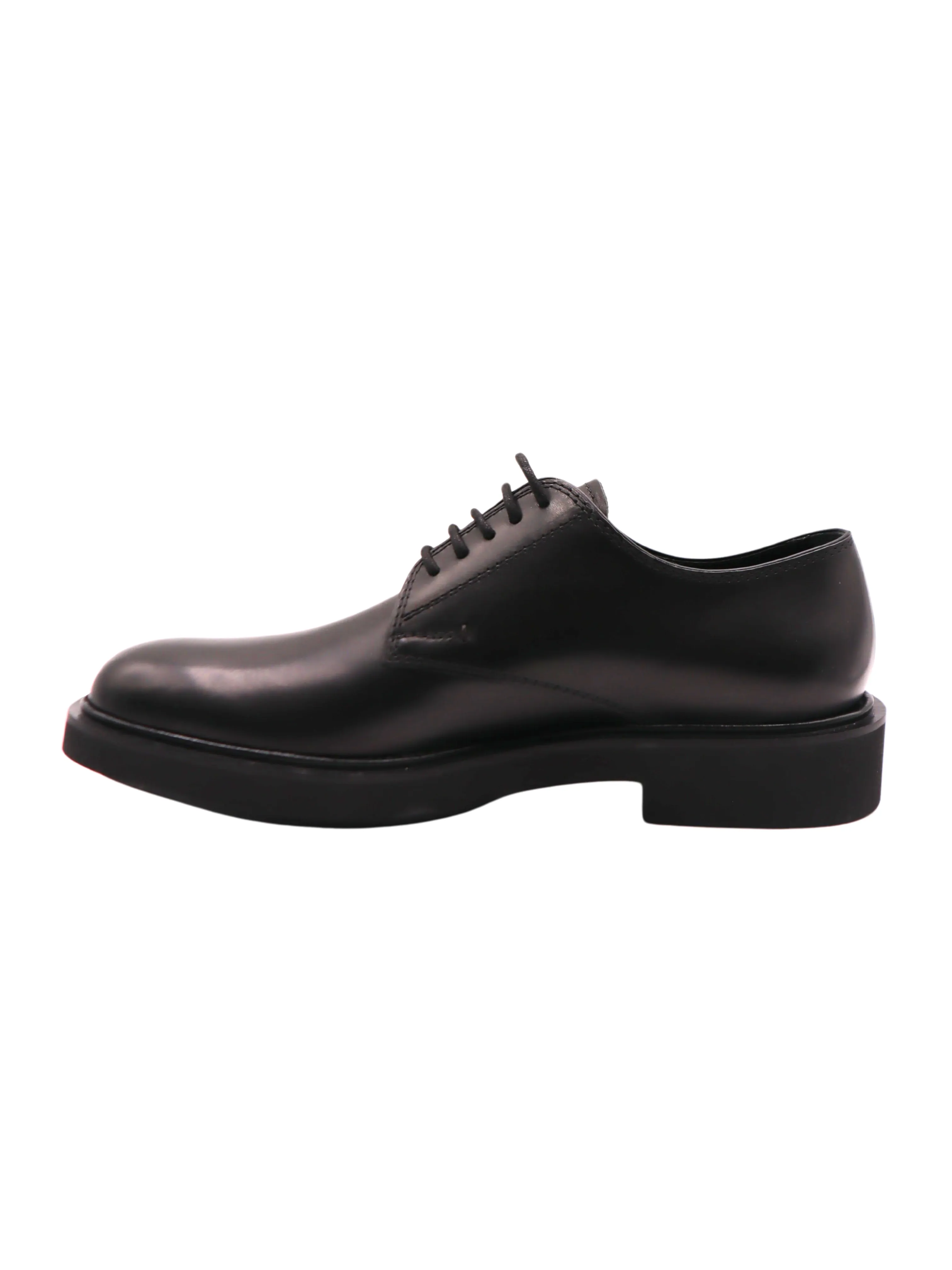 Tods Mens Mocassino Black Leather Laced Shoes