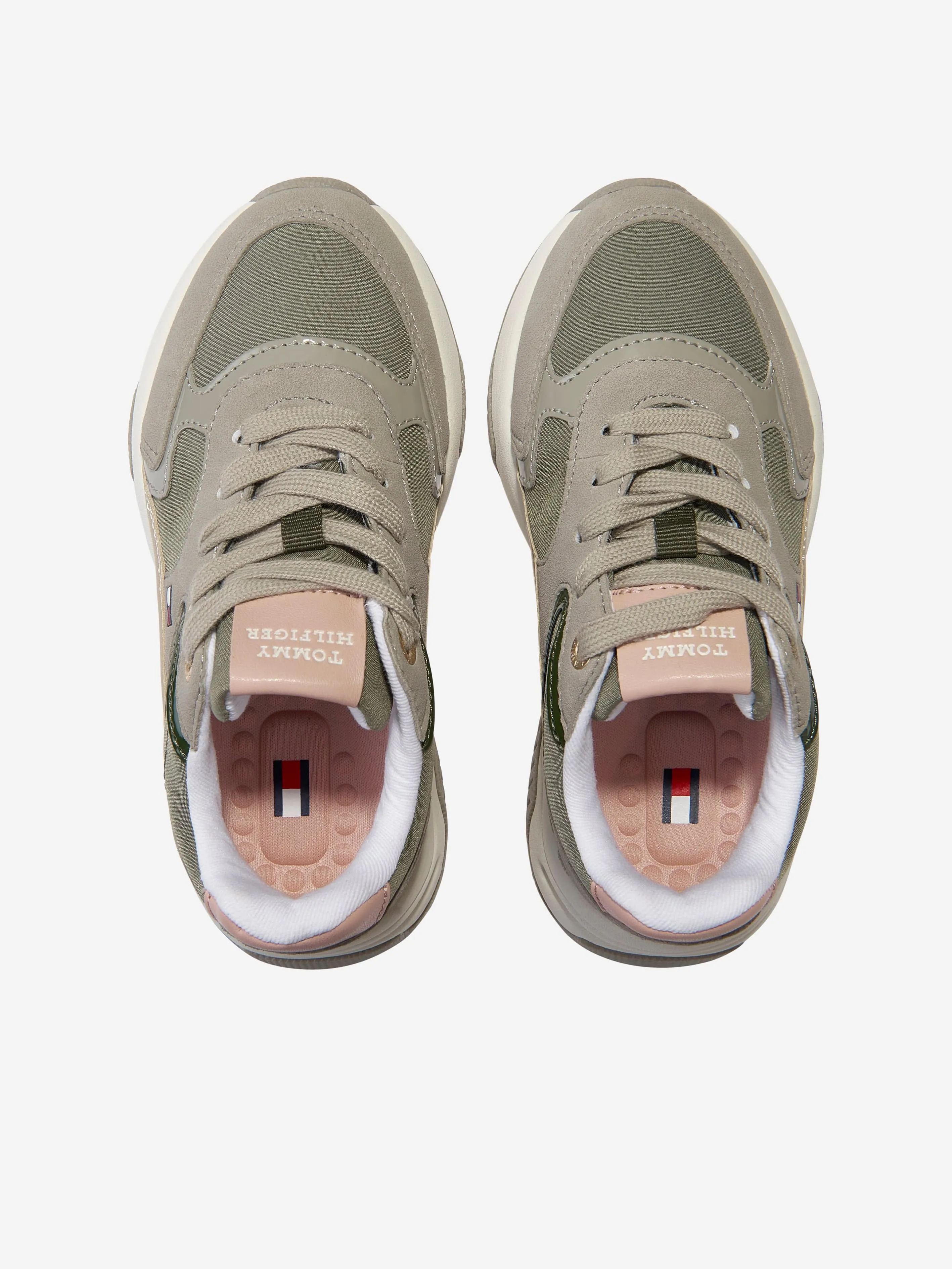 Tommy Hilfiger Girls Low Cut Lace-Up Trainers in Grey