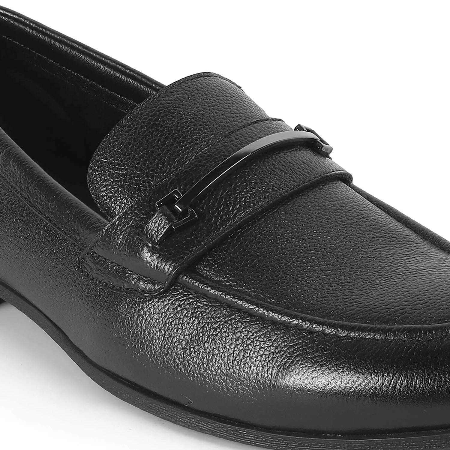 Tresmode Byron Black Men's Leather Loafers