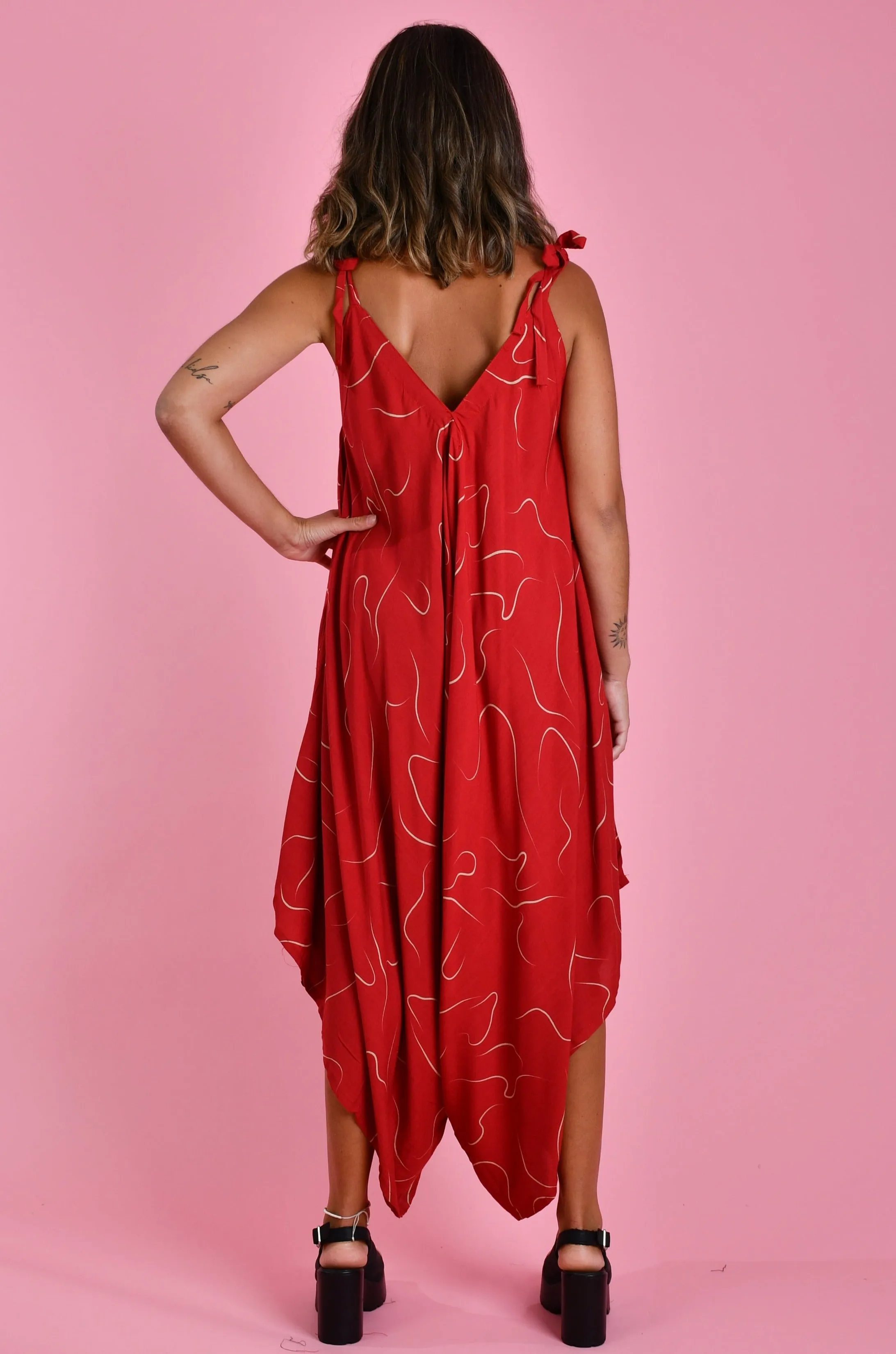 VBLJ006 - CHARLOTTE JUMPSUIT - SWIRL CHERRY