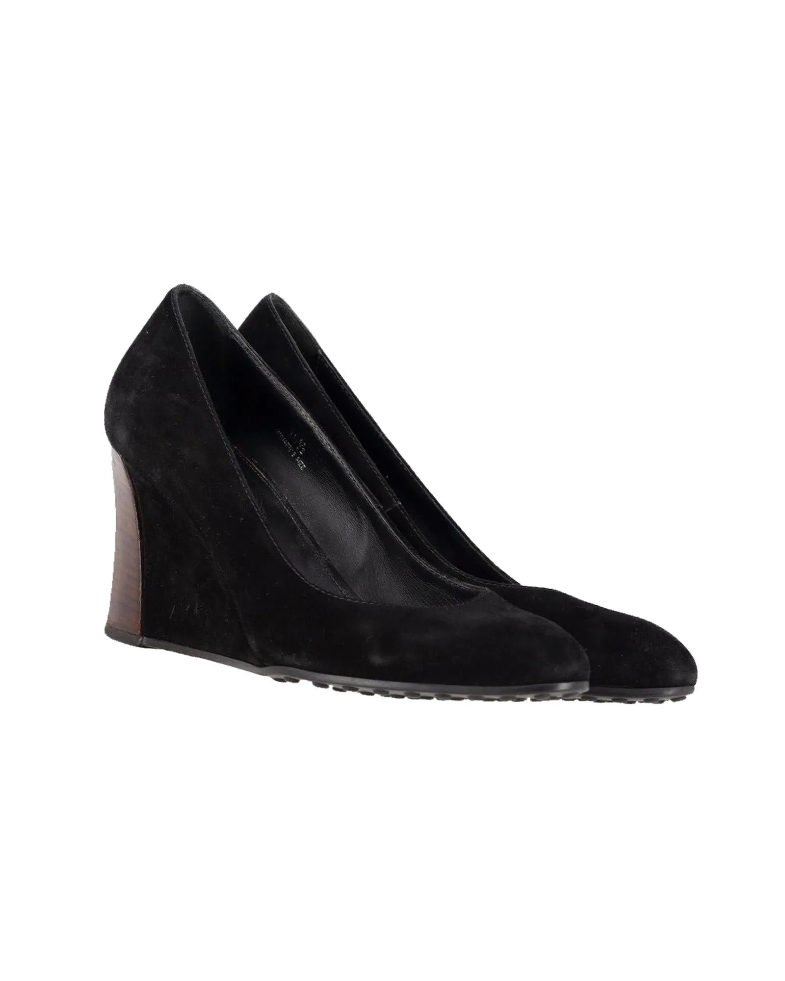 Wedge Pumps in Black Suede by Tods