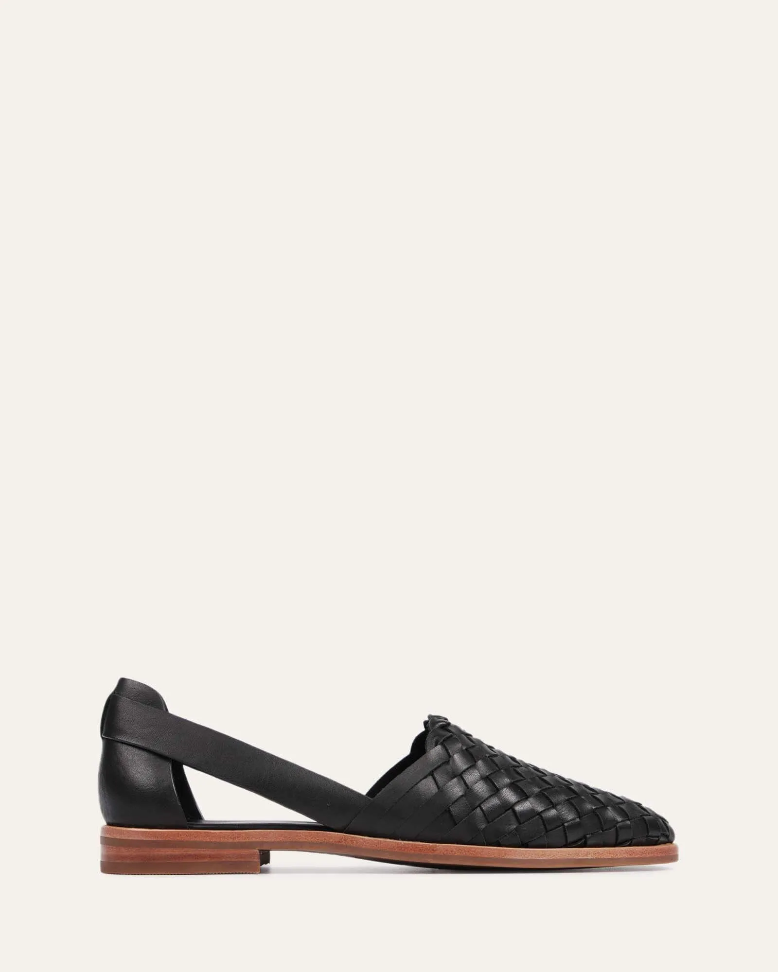 WISDOM CASUAL FLATS BLACK LEATHER