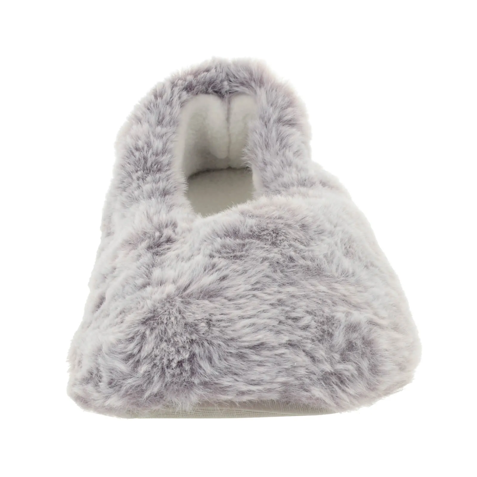 Womens Ballet Slippers Slippers Grey Faux Fur Non Slip - Natalia