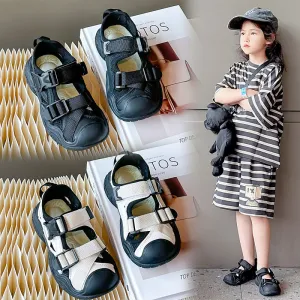 xiangtuibao  Children's Shoes Sports Sandals  Summer New Medium and Big Children Hollow Breathable Sneaker Korean Style Boys and Girls Shoes